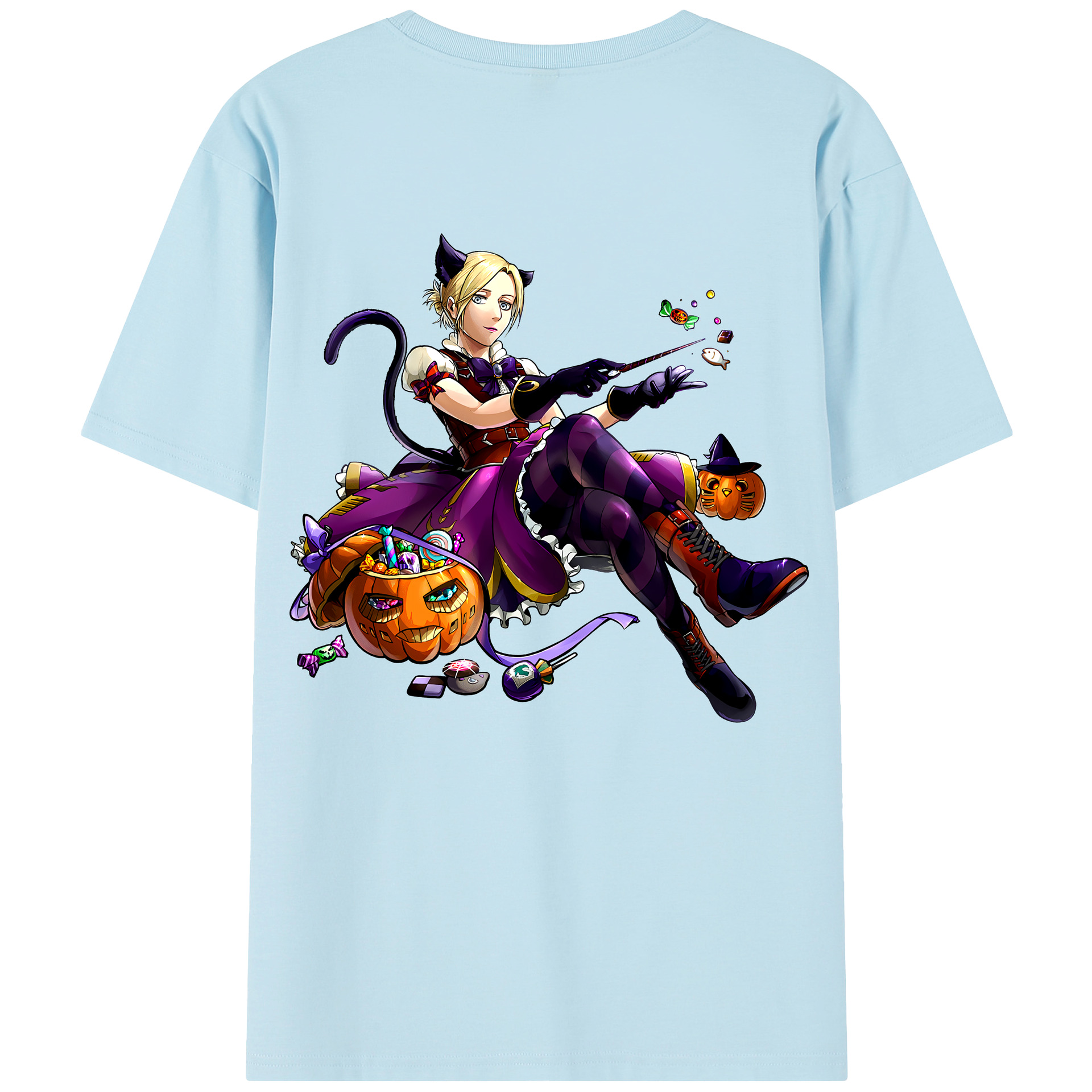 （画像用） 進撃の巨人 アニ・レオンハート Attack on Titan Annie Leonhart 綿100％半袖Tシャツ（背面プリント）